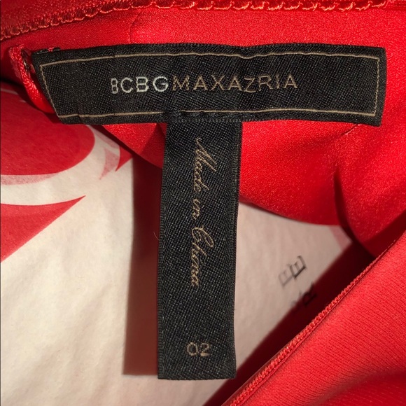 BCBG MAXAZRIA Bright Red Sheer Gown - Picture 4 of 6